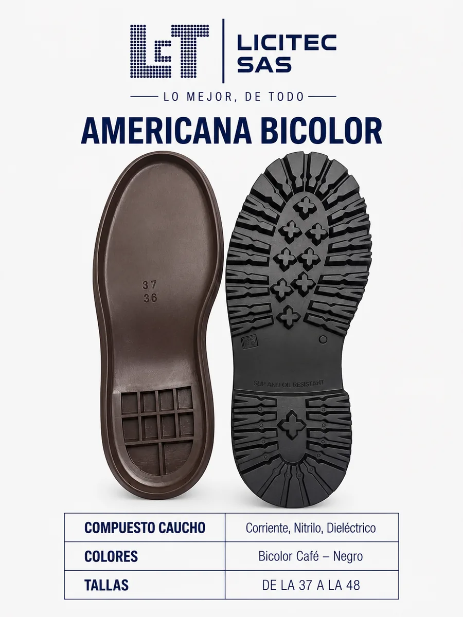 Suela referencia Americana Bicolor de LICITEC S.A.S.