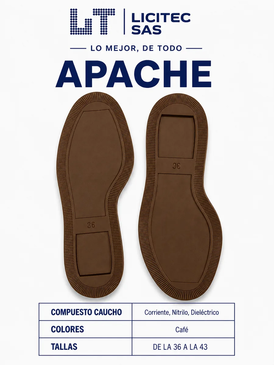 Suela referencia Apache de LICITEC S.A.S.
