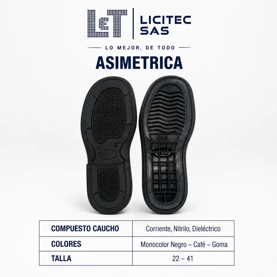 Suela referencia Asimétrica de LICITEC S.A.S.