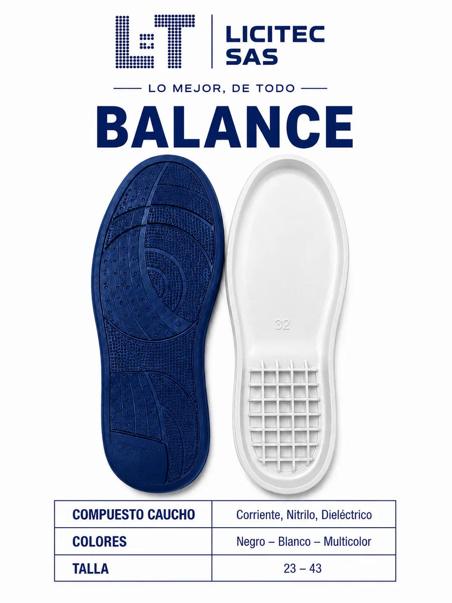 Suela referencia Balance de LICITEC S.A.S.