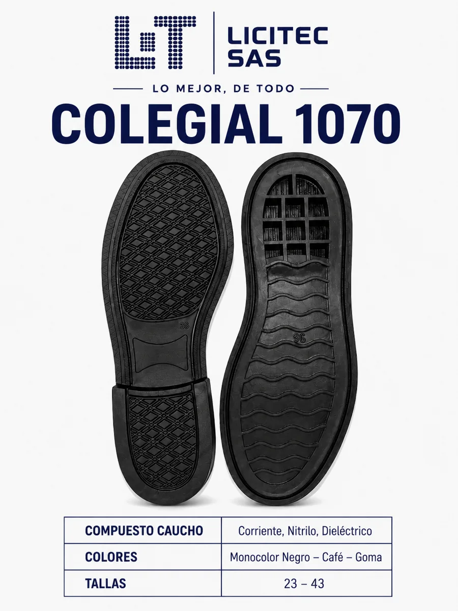 Suela referencia Colegial 1070 de LICITEC S.A.S.