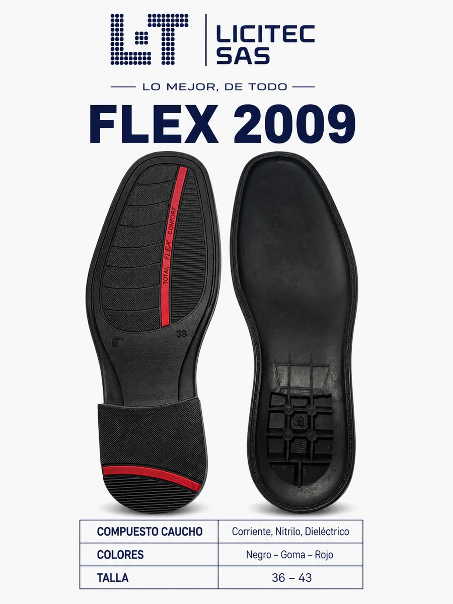 Suela referencia Flex 2009 de LICITEC S.A.S.