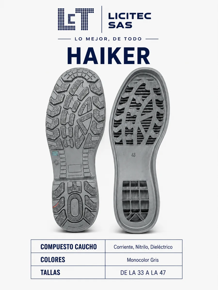 Suela referencia Haiker de LICITEC S.A.S.