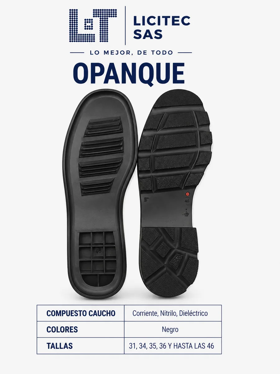 Suela referencia Opanque de LICITEC S.A.S.
