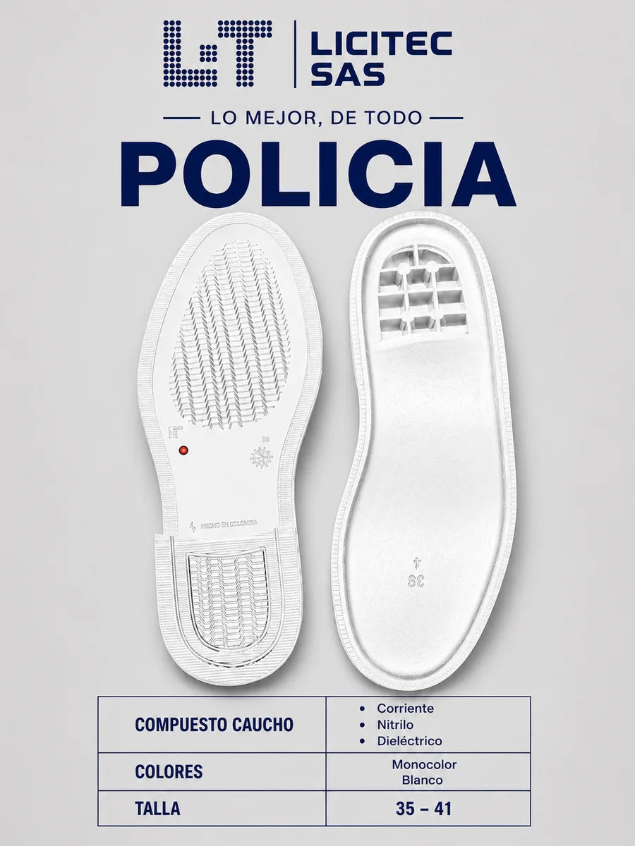 Suela referencia Policía de LICITEC S.A.S.